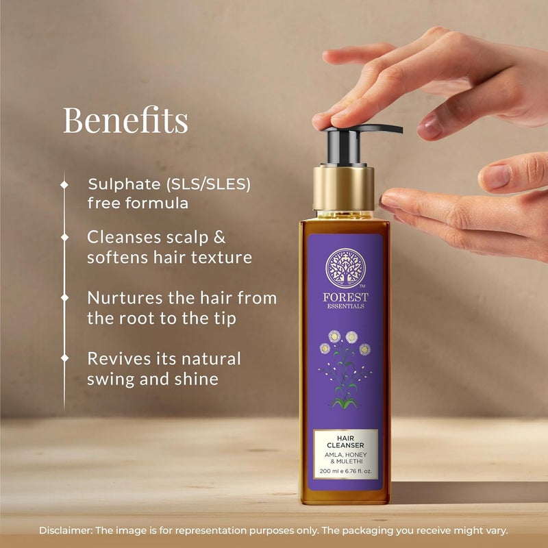 Forest Essentials منظف شعر فورست إسينشالز أملا عسل موليثي 200 مل شامبو - Image 2