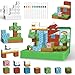 Intoypad Magnetic Blocks Painting Travel Toys for Kids 48PCS Magnetic Building Blocks with 12 Paint Pens Iron Box Craft Kits Magnet Blocks Cube Set Birthday Gifts for Boys Girls Road Trip Car Games - Image 2