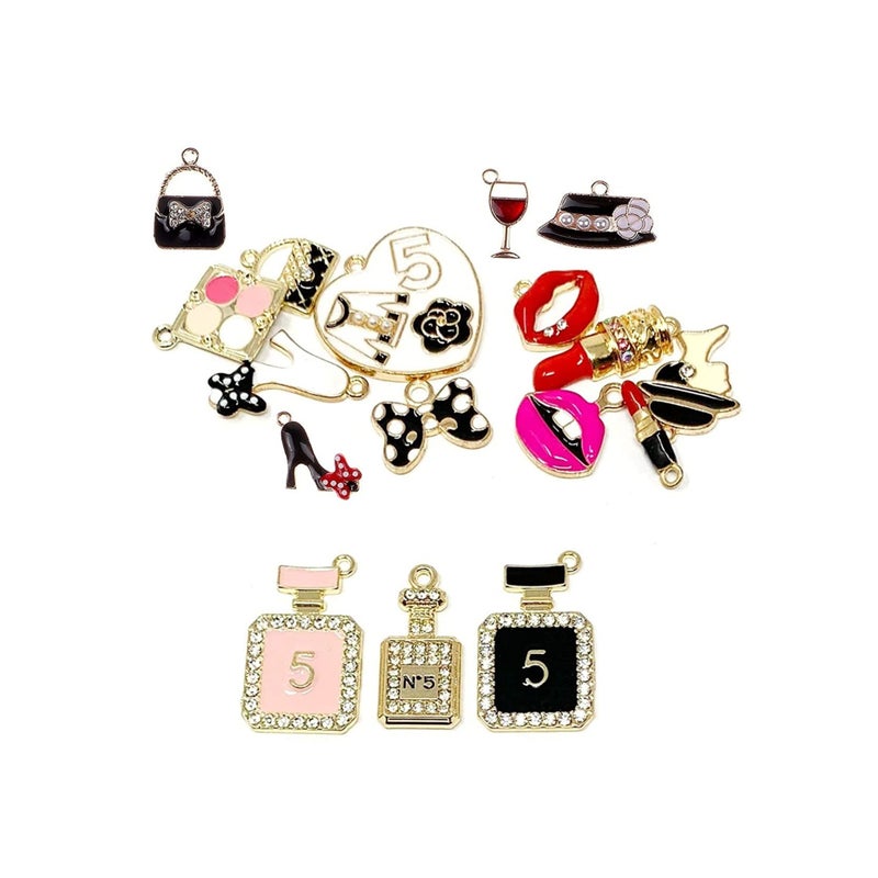 SOLARAE 17 Pack Leather Sandals Shoe Accessory Shiny Jewelry, Luxury Fashion Rhinestone Shoe Jewelry Accessory for Women Girls - Image 3