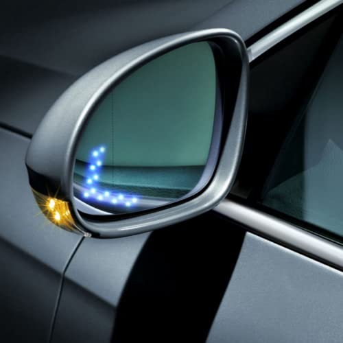 Sulfar Car Styling 14 SMD Arrow Turn Signal Car Side Mirror LED Turn Signal for Car Rear View Mirror Indicator (Blue, Pack of 4) - Image 2