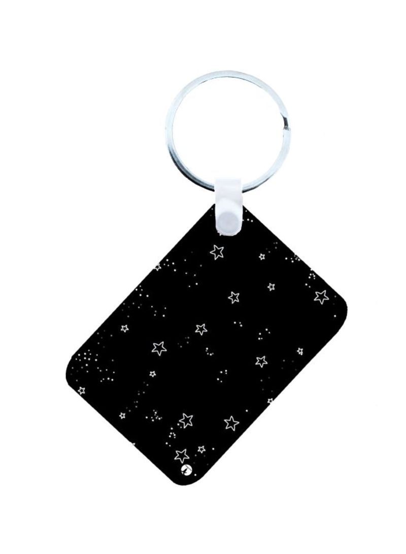 RKN Stars Printed Keychain Black/White
