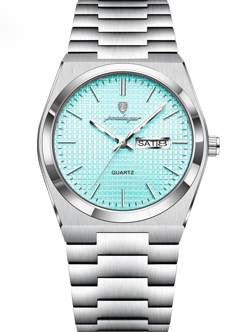 پوداجار ساعة الرجل ، مقاومة للماء مضيئة الرجال ساعة الكوارتز ، الرجال ساعات المعصم 40mm - Image 1