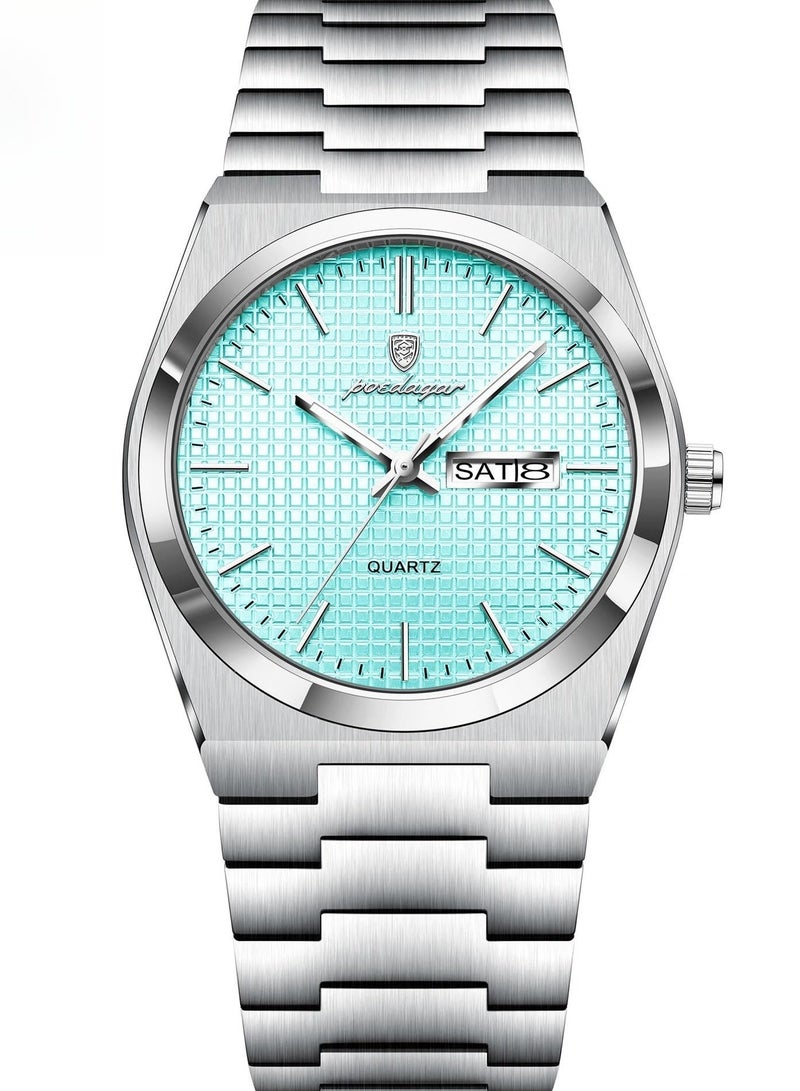 پوداجار ساعة الرجل ، مقاومة للماء مضيئة الرجال ساعة الكوارتز ، الرجال ساعات المعصم 40mm - Image 2