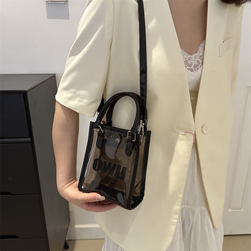 Fashion Transparent Casual Shoulder Bag 2024, Large Capacity Jelly Beach Bag - Image 2