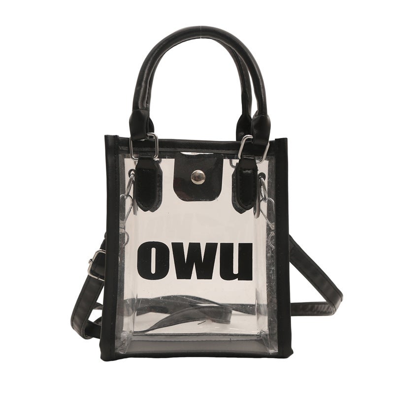 Fashion Transparent Casual Shoulder Bag 2024, Large Capacity Jelly Beach Bag - Image 5