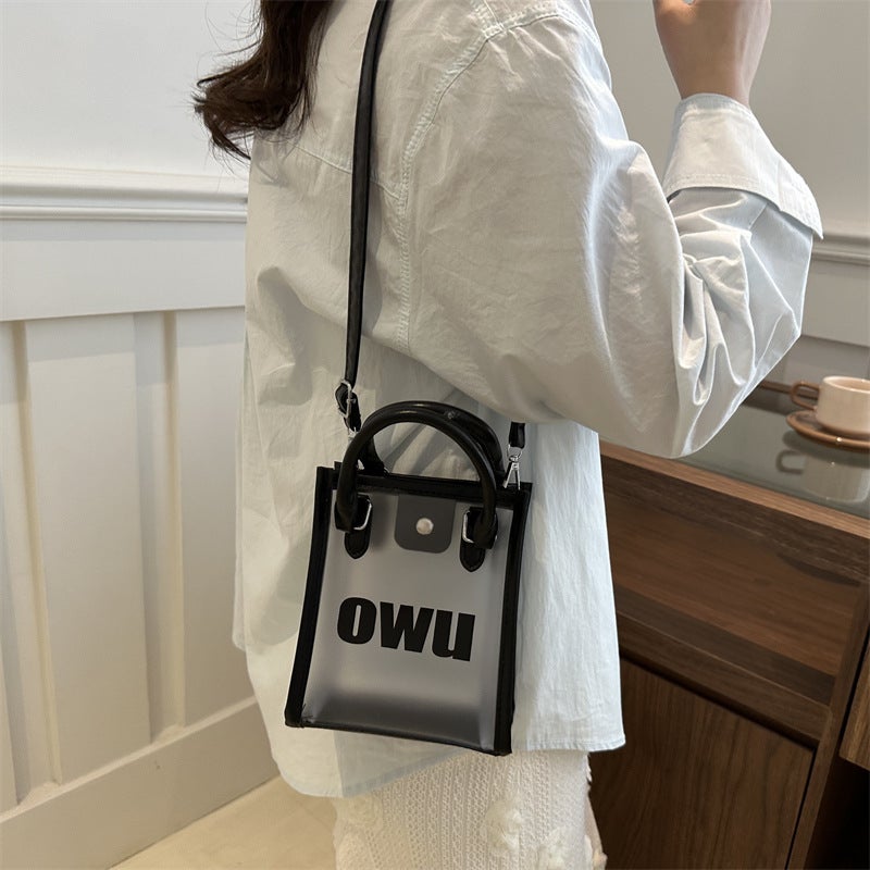 Fashion Transparent Casual Shoulder Bag 2024, Large Capacity Jelly Beach Bag - Image 4