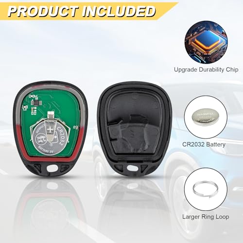 Vurkcy Key Fob Replacement for 1996-2002 Chevy Suburban Tahoe Lumina Camaro Monte Carlo/GMC Yukon Safari/Skylark Escalade Cutlass Firebird Car Keyless Entry Remote Control, AB01502T ABO1502T, 2 Btn - Image 5