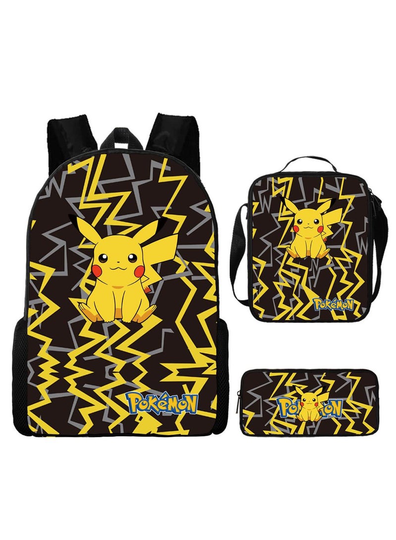 general 3-Piece Pokemon 3D Print Backpack Set - Image 1