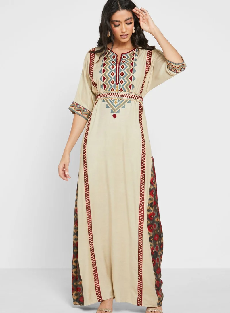 NIRRAAMYAA Embellished Kaftan