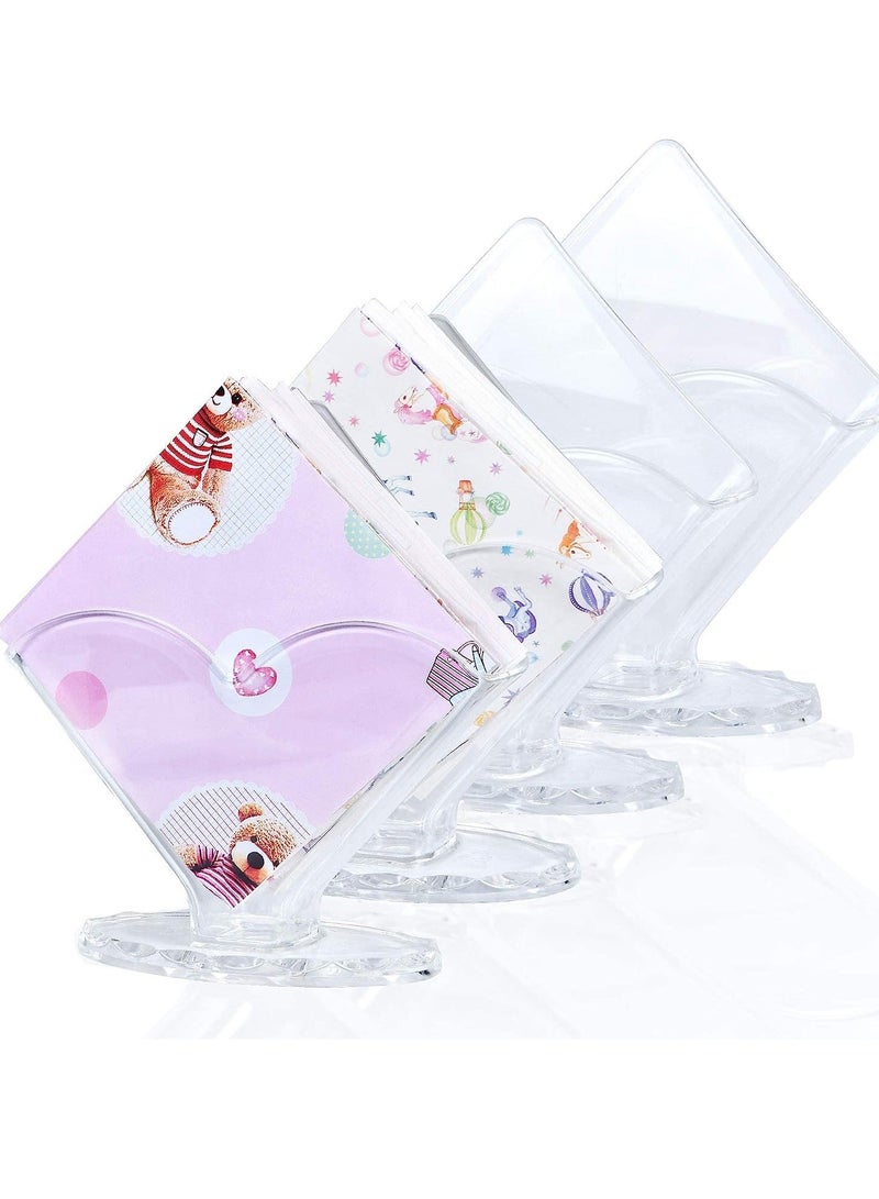 Y&D 4 Pack Napkin Holder, Acrylic Holder for Bathroom Kitchen Dining Table, Coffee Filter Hotel Restaurant décor, Clear  - Image 1