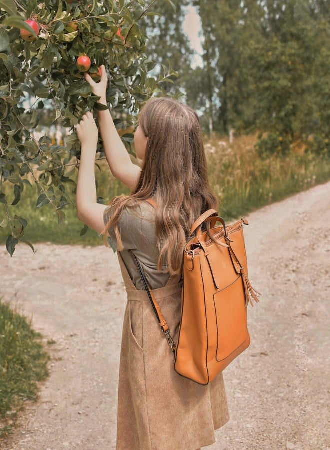 ECOSUSI Tote Bag Convertible Backpack Purse for Women Vegan Leather Handbag Multifuction Shoulder Bag - Image 2