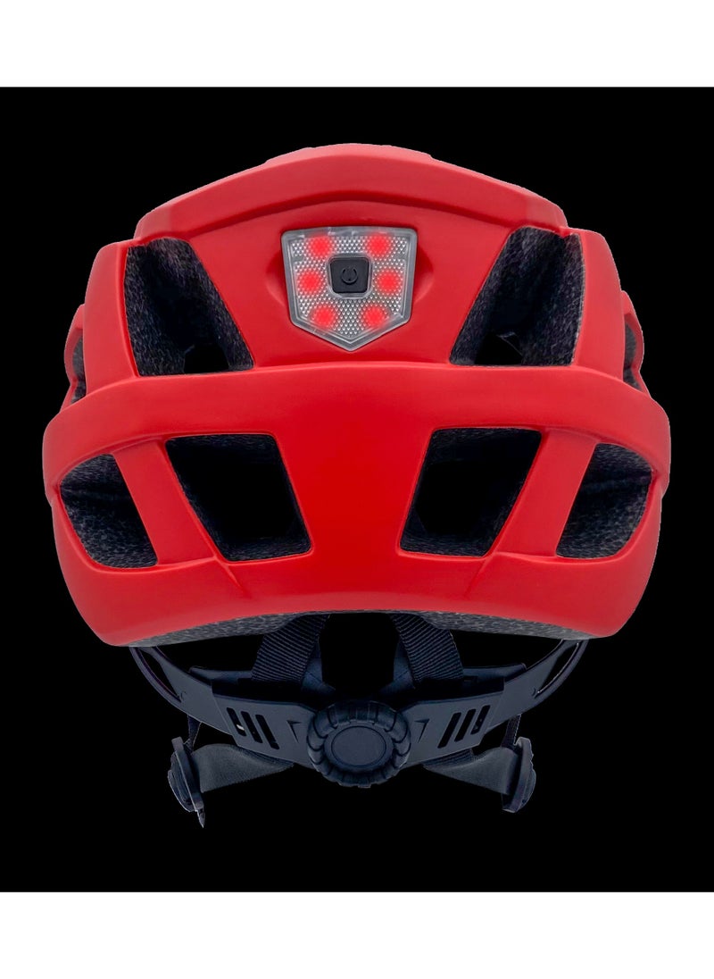 FSPEED - Specialized Bike Helmet With 3 Different Lighting Modes Led Rear Light And Detachable Sun Visor Ce Certificated Mountain Bike Helmet Men Women And Children For Unisex-Adult - Image 1
