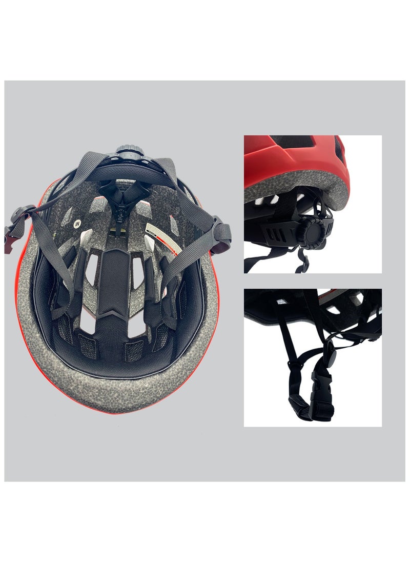 FSPEED - Specialized Bike Helmet With 3 Different Lighting Modes Led Rear Light And Detachable Sun Visor Ce Certificated Mountain Bike Helmet Men Women And Children For Unisex-Adult - Image 1
