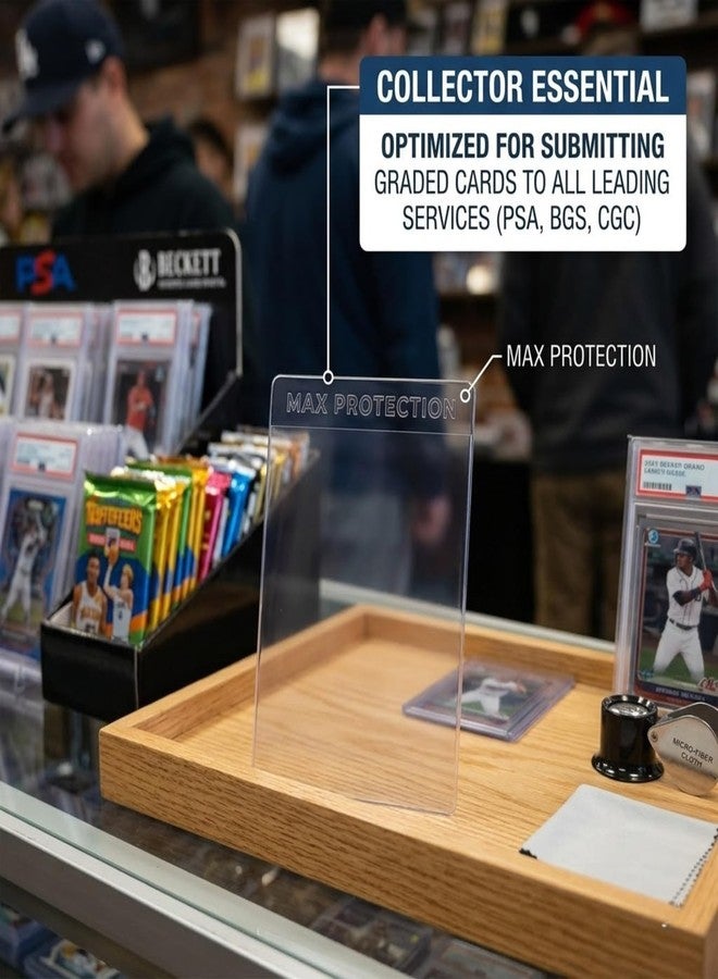 Max Protection ProGuard 1 Semi Rigid Card Holder Card Saver - 200ct 9 Mil Semi Rigid Sleeves 3 5/16" x 4 7/8" - Grading Submission Compatible PSA BGS SGC - Trading Protective Collector Kit - Image 5
