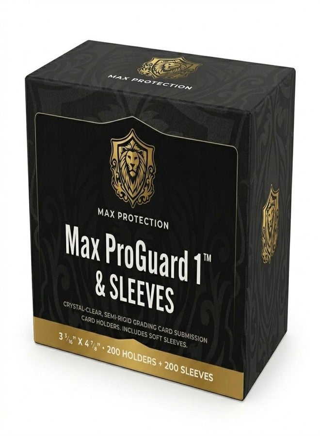 Max Protection ProGuard 1 Semi Rigid Card Holder Card Saver - 200ct 9 Mil Semi Rigid Sleeves 3 5/16" x 4 7/8" - Grading Submission Compatible PSA BGS SGC - Trading Protective Collector Kit - Image 1