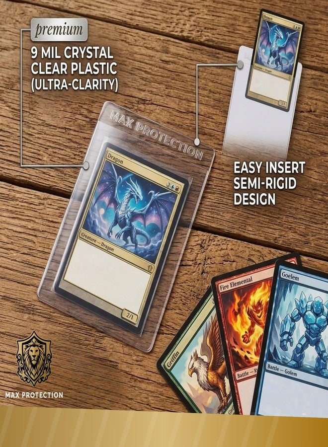 Max Protection ProGuard 1 Semi Rigid Card Holder Card Saver - 200ct 9 Mil Semi Rigid Sleeves 3 5/16" x 4 7/8" - Grading Submission Compatible PSA BGS SGC - Trading Protective Collector Kit - Image 4