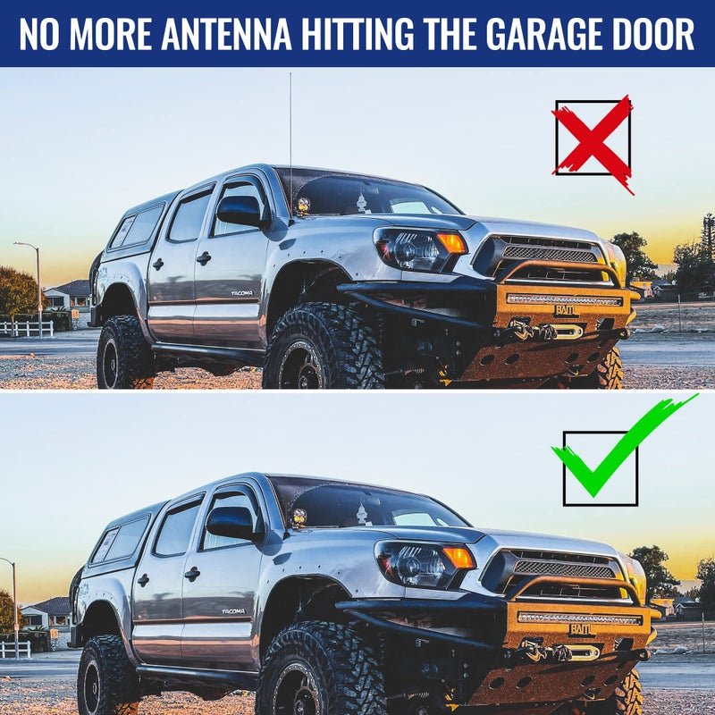 KSaAuto 6 3/4 Inch Antenna for 1995-2015 Toyota Tacoma - Flexible Rubber Short Tacoma Antenna for FM AM Reception - Image 5
