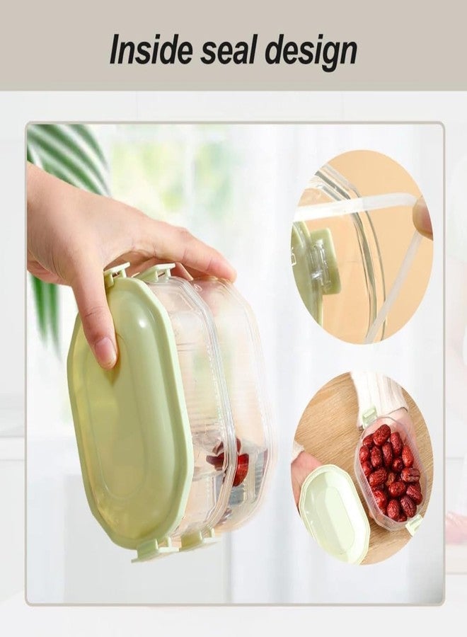 HATANU Airtight containers for condiments,4-layer Storage Box,Stackable Kitchen Condiment Jars with Lids, Leak Proof And Food Fresh-keeping Box, For Fruit, Snack And Spice (4 leyar) - Image 4
