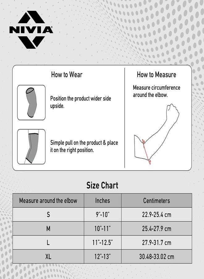 NIVIA Elbow Support with Slip in for Men & Women, Elbow Sleeves & Braces or Wraps, for Stability & Joint Support & Black/Red Color, Used for All Kind of Impact Sports - Image 5
