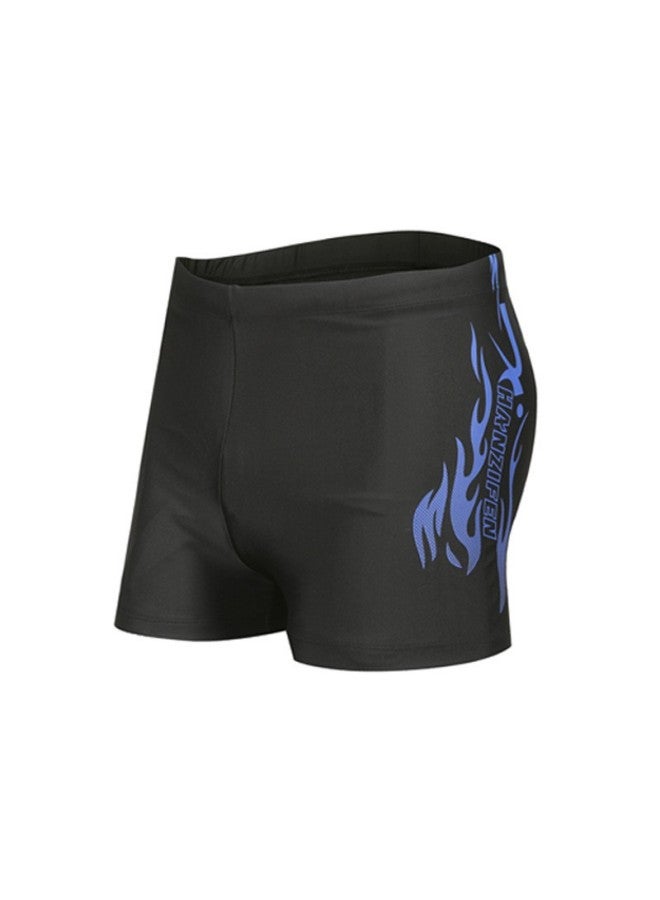 Loquat Adult Swimming Trunks Men's Swimwear Men's Boxer Swimming Trunks Plus Size Quick-drying Flame Wholesale-Color:White Printing- - Image 4