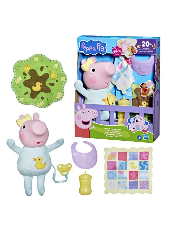 Peppa Pig دمية إيفي التفاعلية للأطفال مع ملحقات، 20+ صوت، ألعاب محشوة للبنات والأولاد من عمر 3 سنوات وما فوق - Image 1