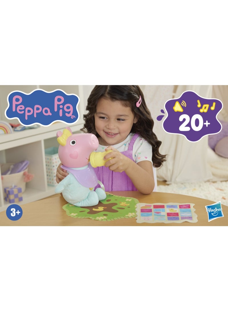 Peppa Pig دمية إيفي التفاعلية للأطفال مع ملحقات، 20+ صوت، ألعاب محشوة للبنات والأولاد من عمر 3 سنوات وما فوق - Image 3