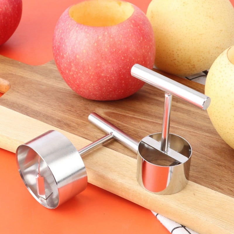 4 Pcs Stainless Steel Fruit Corer Remover Set Large Small Pear Corer Tools for Home Kitchen Portable Metal Fruit Vegetable Core Extractor Cooking Baking - Image 5
