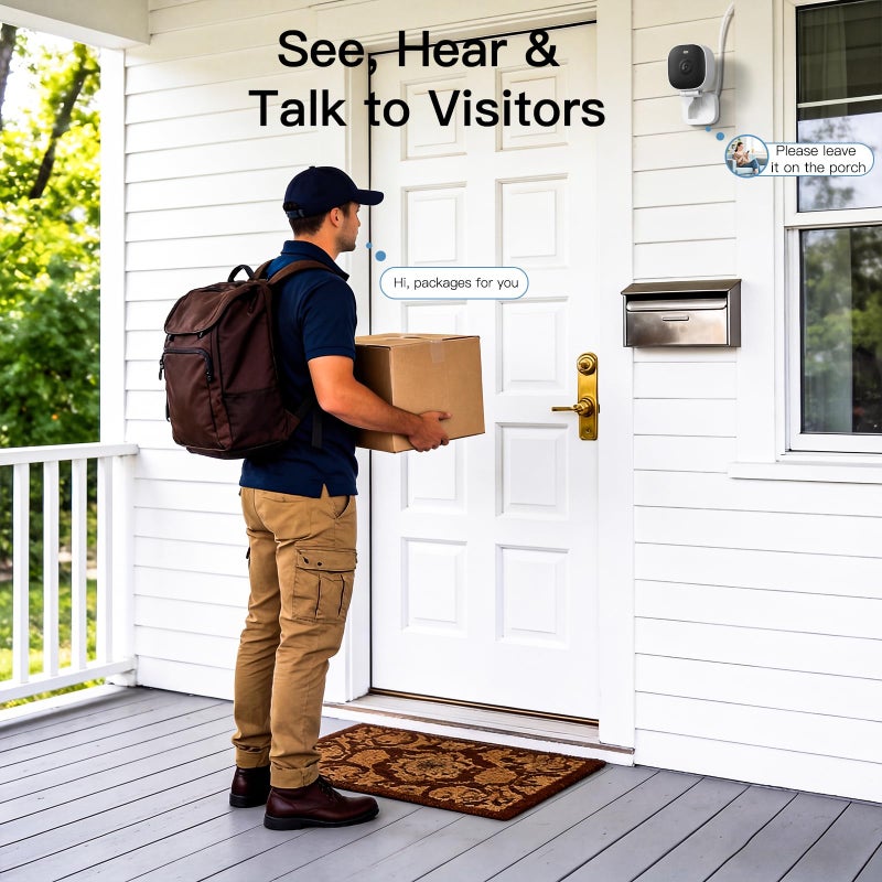 Vimtag Security Camera Outdoor 2.5K, 2.4G/5G Smart Wi-Fi Cameras for Home Security with Color Night Vision, Motion Activated Spotlight/Siren, IP66,2-Way Audio, Support Cloud/512G SD Card Storage,Wired - Image 5