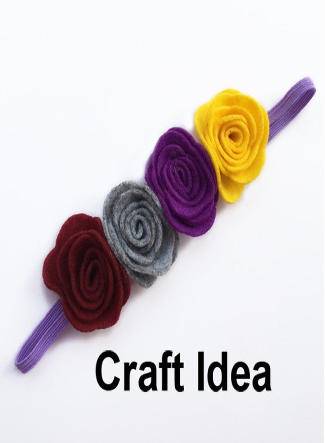 YYCRAFT Pack of 20PCS Felt Flower Rose 1.5" 4D Applique/Bow-Mix - Image 5