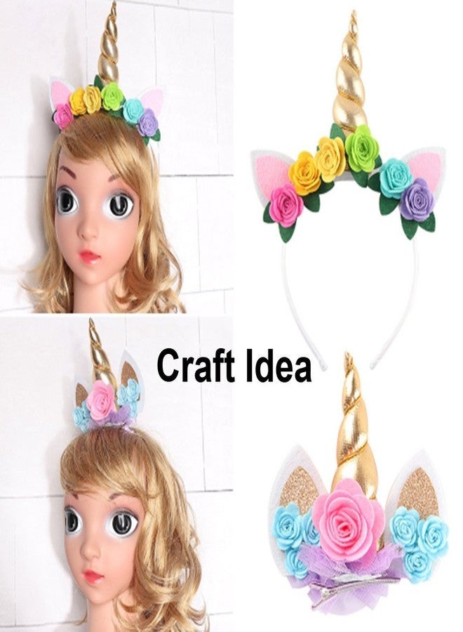 YYCRAFT Pack of 20PCS Felt Flower Rose 1.5" 4D Applique/Bow-Mix - Image 3