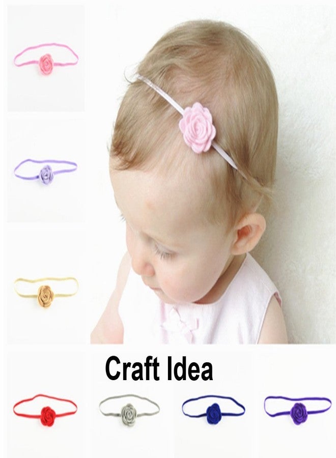 YYCRAFT Pack of 20PCS Felt Flower Rose 1.5" 4D Applique/Bow-Mix - Image 4
