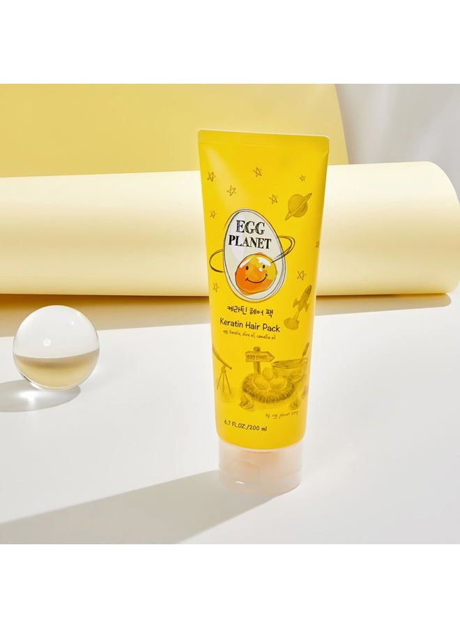 DAENG GI MEO RI باقة الكيراتين من إيغ بلانيت، للعناية بالأضرار الشديدة، كيراتين غني يجعل الشعر ناعماً ومرطباً للشعر التالف، بدون لون صناعي، 200 مل - Image 2