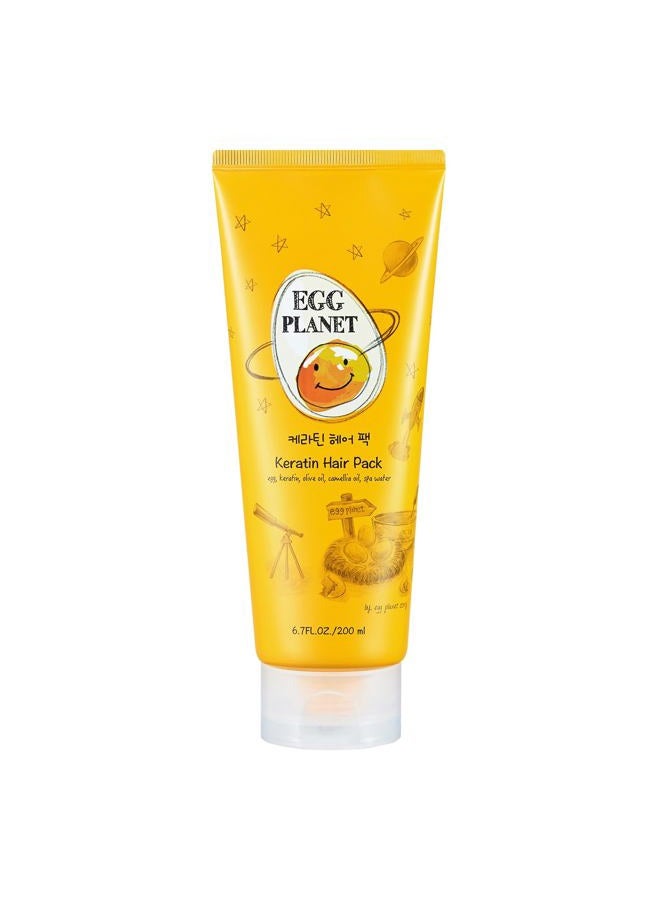 DAENG GI MEO RI باقة الكيراتين من إيغ بلانيت، للعناية بالأضرار الشديدة، كيراتين غني يجعل الشعر ناعماً ومرطباً للشعر التالف، بدون لون صناعي، 200 مل - Image 1