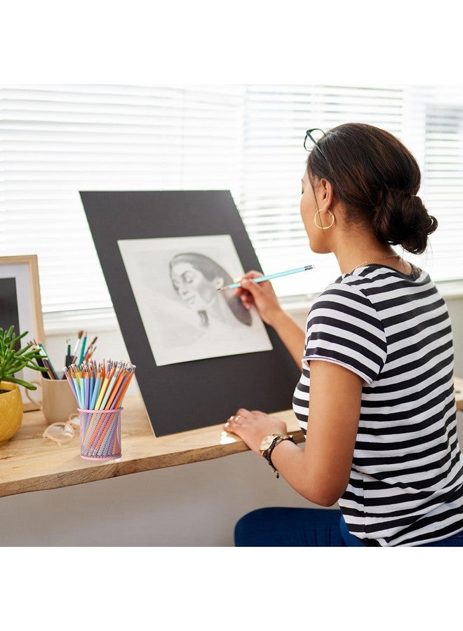 TecUnite 60 Pcs HB Pencils #2 Unsharpened Wood Cased Pencils with Eraser Hexagonal Pencil Cute Graphite No 2 Pencils for Adults Gifts Exam School Office Sketching Learning (Macaron Color, Silver) - Image 5