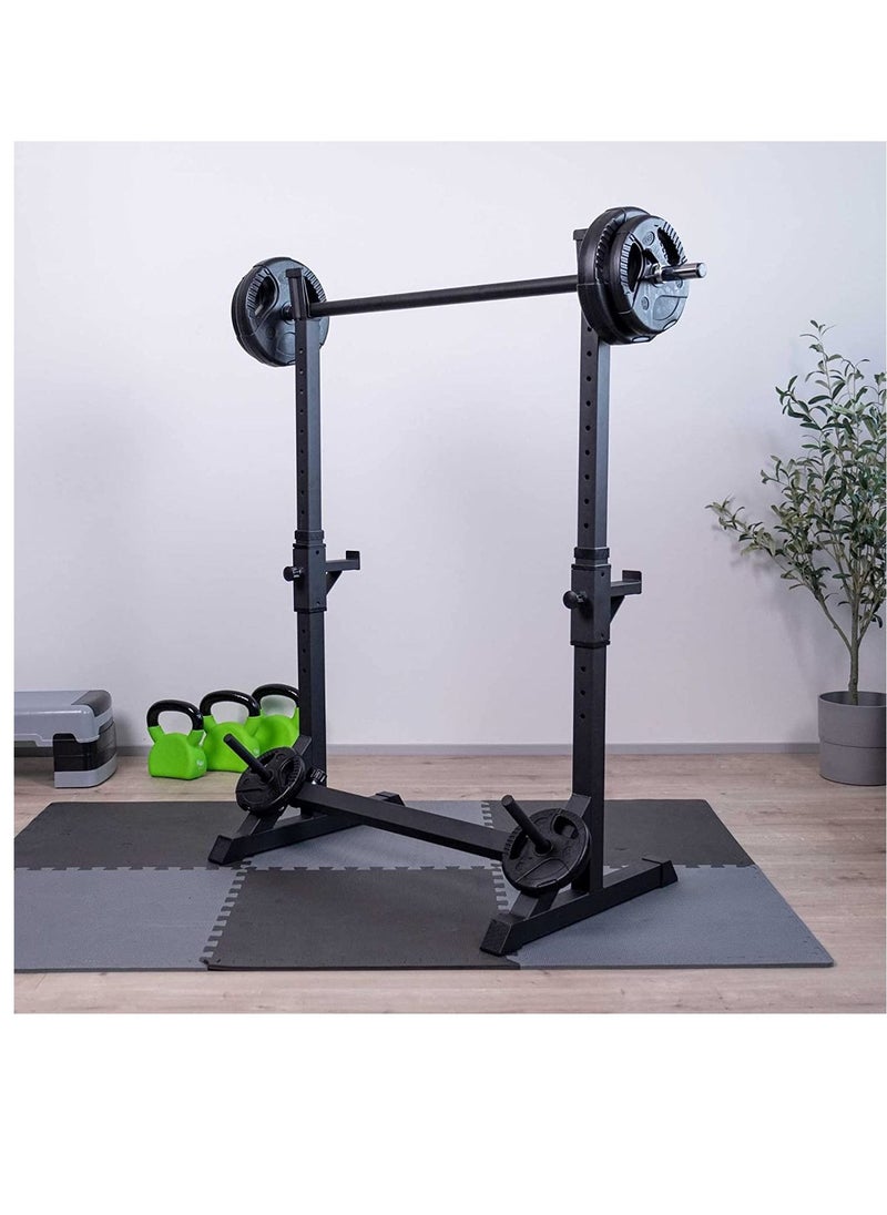 ALCOACH - Dumbbell Squat Barbell Stand Standard Height Heavy Squat Adjustable Height 105 to 160cm Can Hold 160kg - Image 1