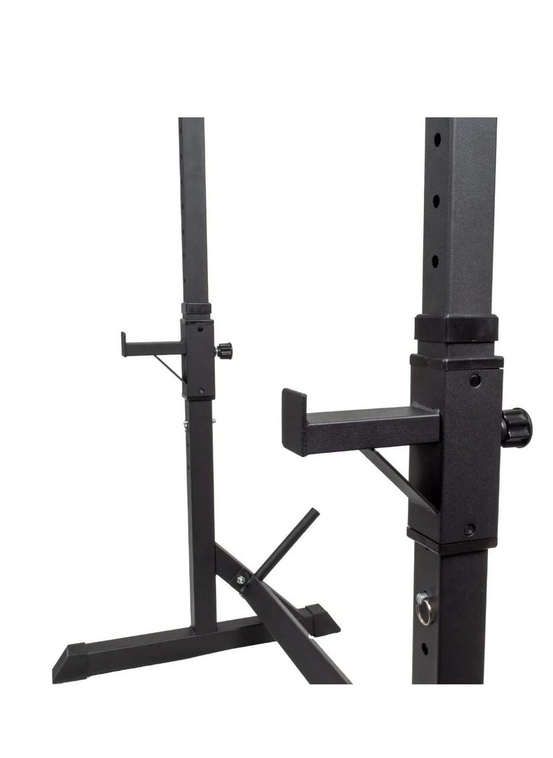 ALCOACH - Dumbbell Squat Barbell Stand Standard Height Heavy Squat Adjustable Height 105 to 160cm Can Hold 160kg - Image 1