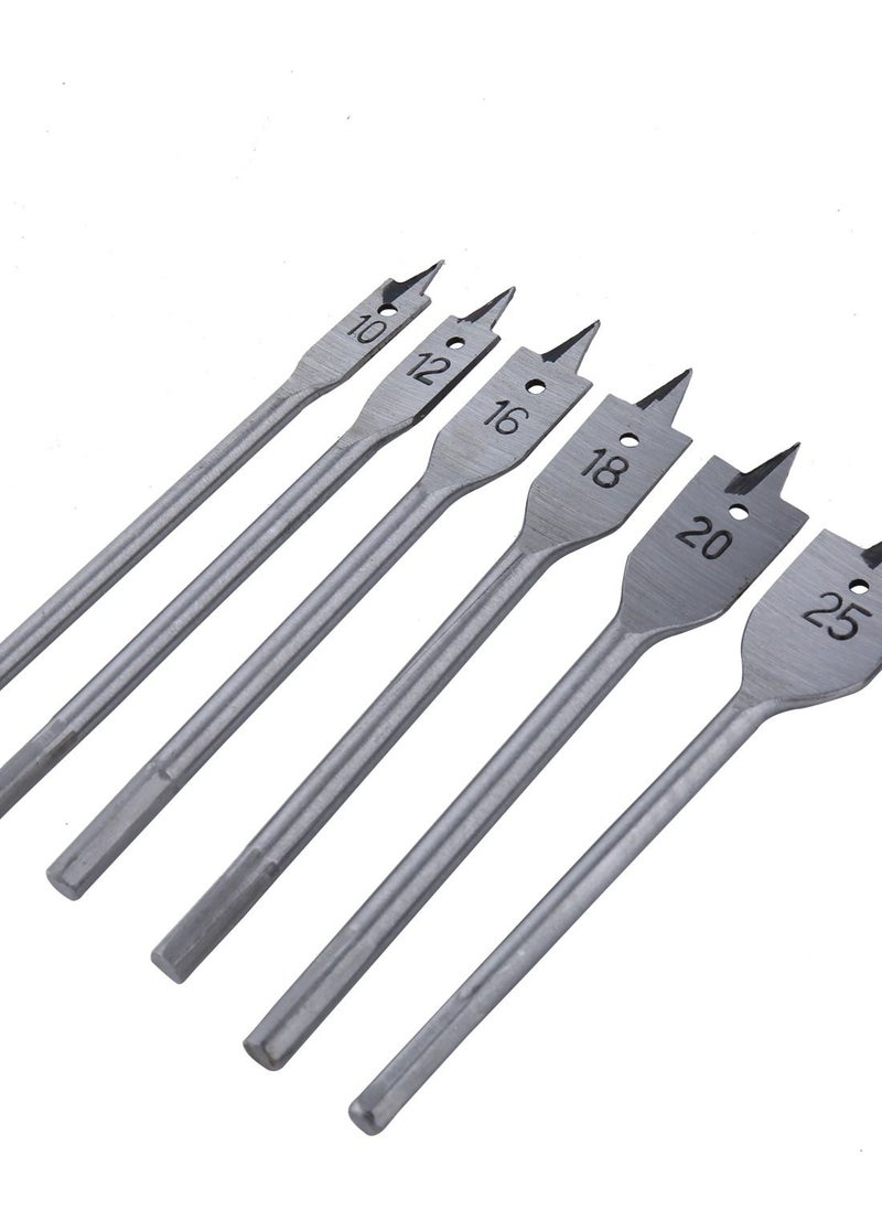 BMB tools Spade Bit Set Silver-2 packs of 6 pieces-Woodworking Bits Wood Hole Auger Paddle Bits for Carpentry Plumbing Electrical Maintenance Demolition Construction Home Improvement Cabinet Building  - Image 2