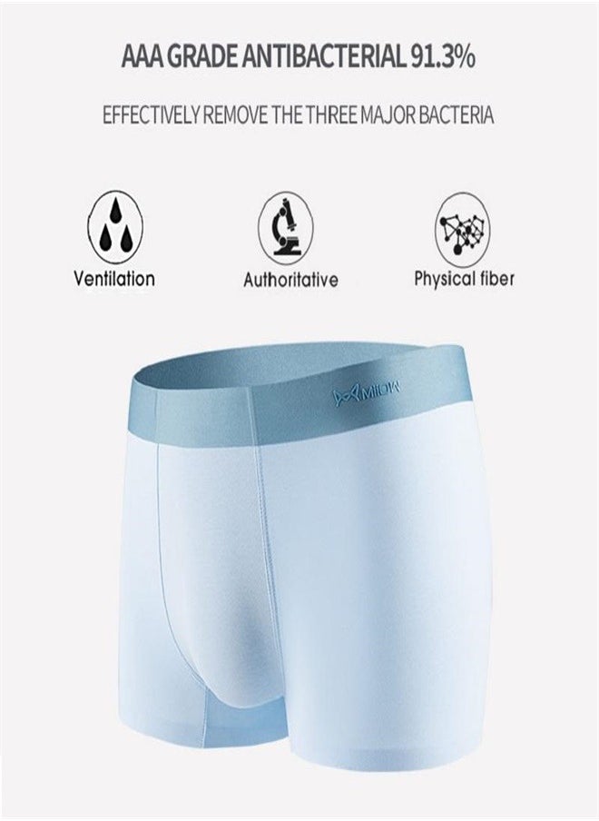 MIIOW - 4Pcs  Men Underpants Boxers Shorts Hip Raise Organic Cotton Trunk Man Underwear Boxer Men's Panties Top Boxershorts - Image 1