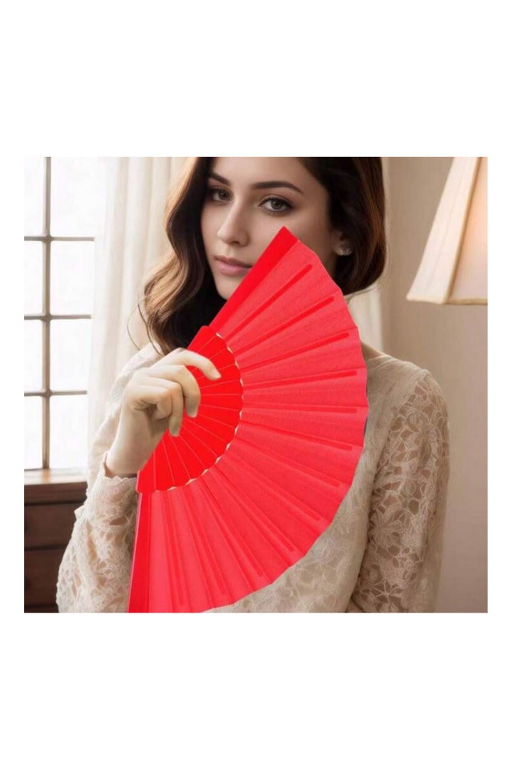 Mini Folding Hand Fan, Japanese Chinese Folding Fan, Antique Plastic Folding Fan for Summer, Beach, Decoration, Weddings, Parties  - Image 1