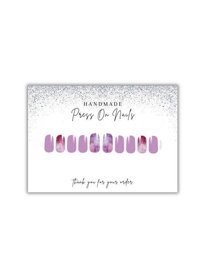 Lashicorn Handmade Acrylic Press On Nails Display Card | 5X7” 30 Pk | W/Application Aftercare Instructions Inserts Glitter Sparkle For Packaging In Your 6 * 9 Holographic Bags Use With Double Sided Tape - Image 2