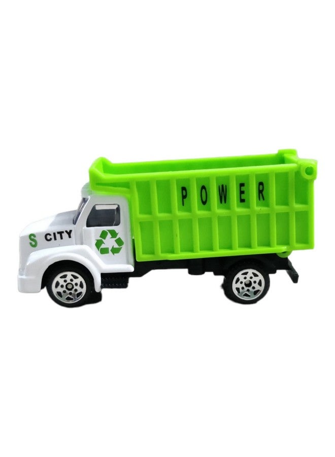 PLUSPOINT PLUSPOINT Garbage Trucks Set Of 8Pc Die Cast Metal Vehicles Push N Go City Service Waste Management Trucks Recycling Truck Toys For Kids Boys (8Pc Truck),Multicolor  - Image 4