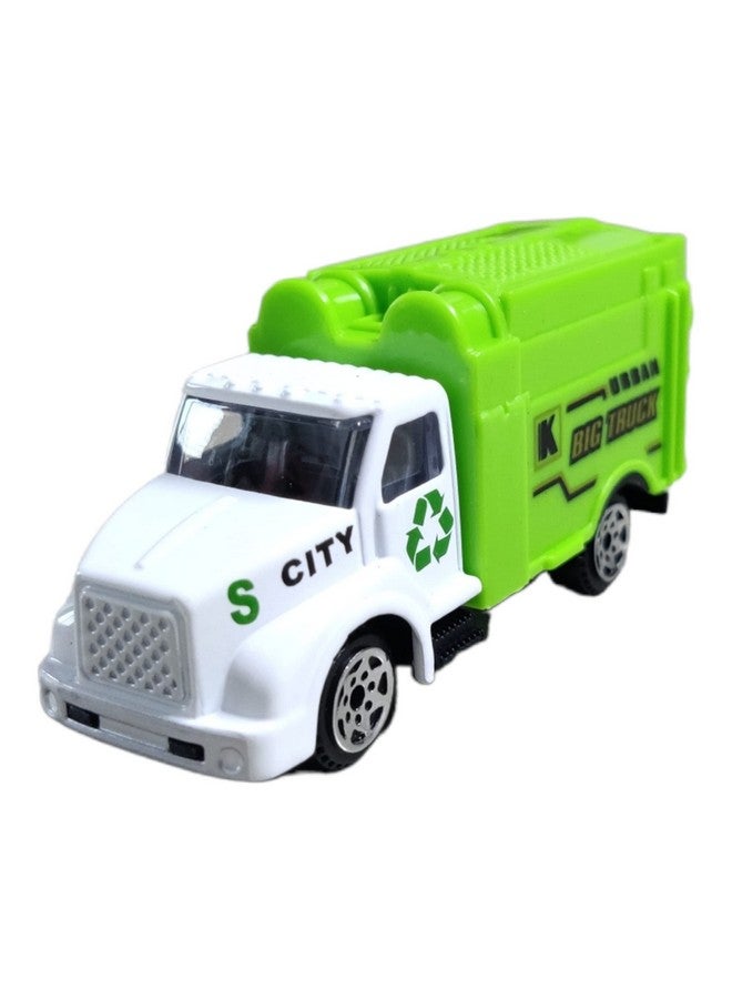 PLUSPOINT PLUSPOINT Garbage Trucks Set Of 8Pc Die Cast Metal Vehicles Push N Go City Service Waste Management Trucks Recycling Truck Toys For Kids Boys (8Pc Truck),Multicolor  - Image 5