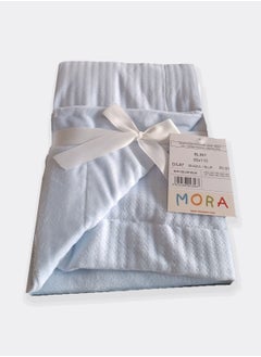 Mora spain Newborn blanket, model: Blini L87\05 - Color: blue  sky -Size: 80 * 110 -  Weight - 0.670.  - Image 2