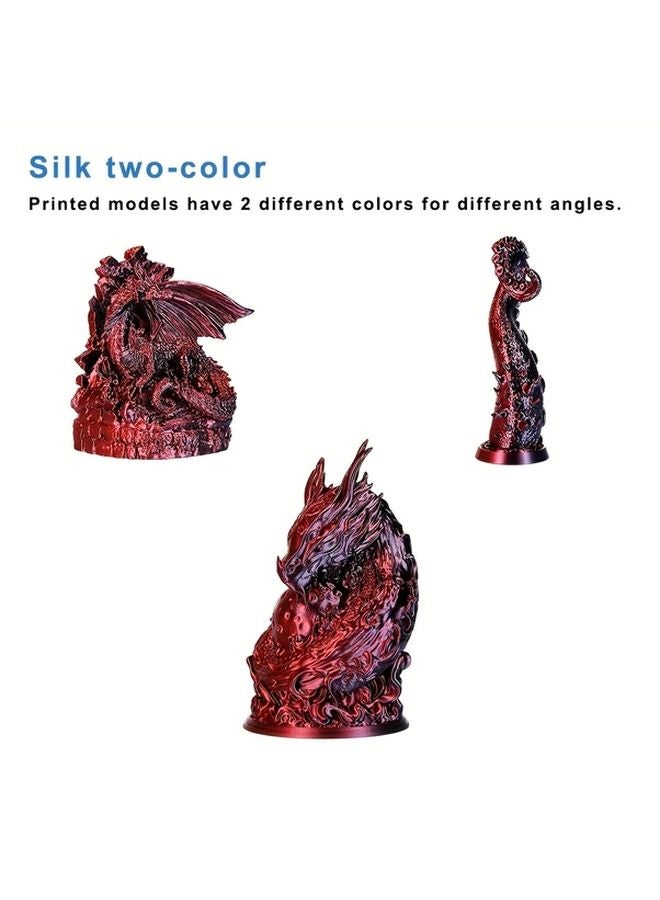 خيوط حرير أحمر أزرق PLA 1.75 مم 1 كغم بكرة خالية من الانسداد عالية الدقة للطباعة ثلاثية الأبعاد - Image 4