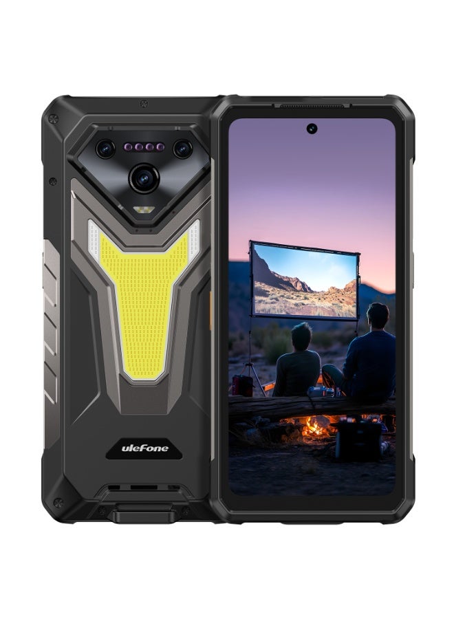 أوليفون Armor 34 Pro Plus 5G | Built-in Projector | 16GB RAM 512GB ROM | 25500MAh Battery | 6.95-Inch FHD+ Display | Triple Camera | Android 15 - Pulse Black - Image 2