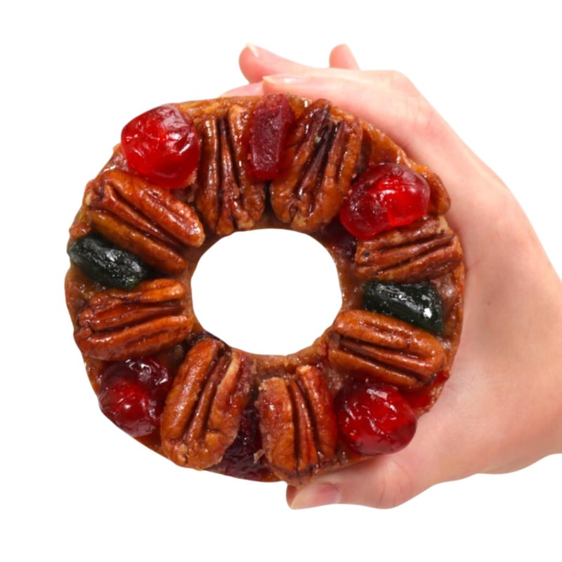 Collin Street Bakery Mini DeLuxe Fruitcake in Collectible Gift Tin - 5” Fruitcake Handcrafted Fresh with Pecans, Pineapple, Papaya, Ripe Cherries, Raisins, & Honey - Baked in Texas (9.9 oz) - Image 1