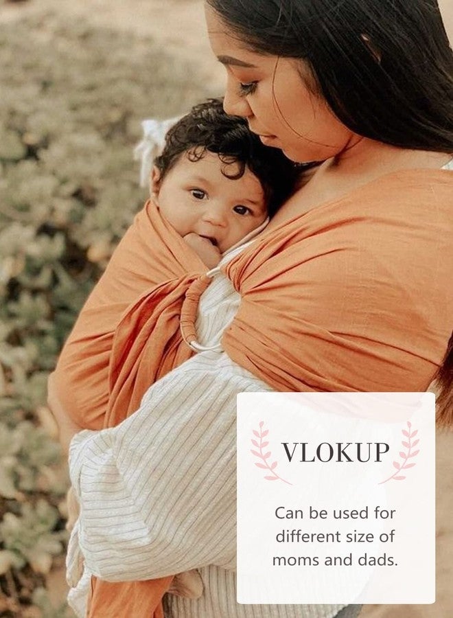 Vlokup Baby Ring Sling Baby Carrier, Extra Soft Baby Sling Carrier for Newborn to Toddler, Lightweight Breathable Adjustable Baby Wrap Sling, Brown - Image 5