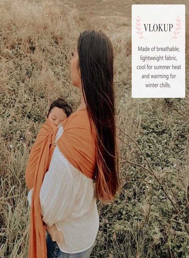Vlokup Baby Ring Sling Baby Carrier, Extra Soft Baby Sling Carrier for Newborn to Toddler, Lightweight Breathable Adjustable Baby Wrap Sling, Brown - Image 3