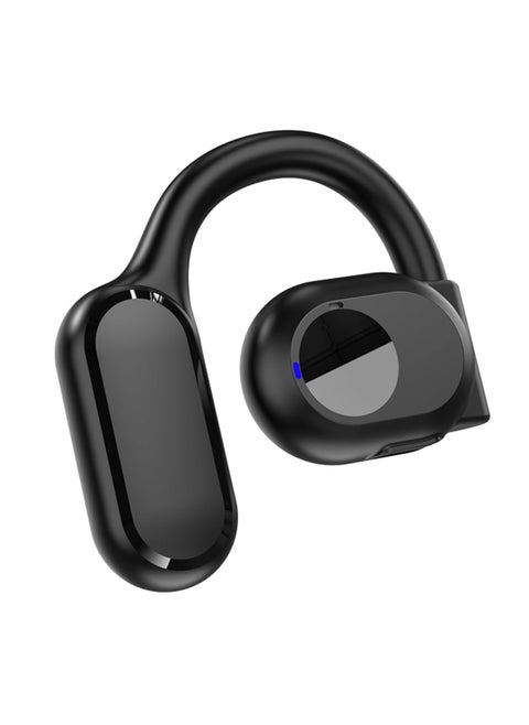 Open Ear Bluetooth 5.3 Wireless Earbuds with 16.2mm Driver, Single Over-Ear Buds with Earhooks, Built-in Mic, 12H Playtime