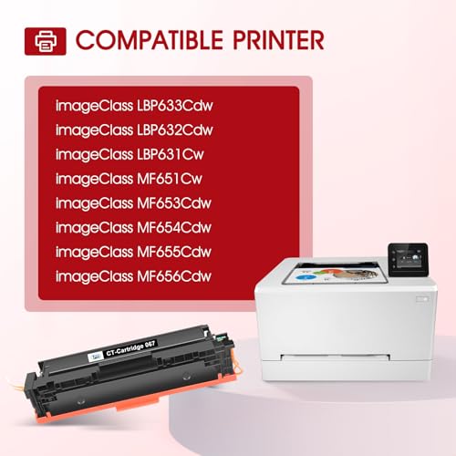 Cool Toner مجموعة خرطوشة حبر 067 067H MF654Cdw MF656Cdw بديل متوافق لطابعة كانون Color ImageCLASS LBP632Cdw MF654Cdw MF653Cdw LBP633Cdw 4 عبوات حبر عالي الإنتاجية (أسود، أزرق، أصفر، أرجواني) - Image 2